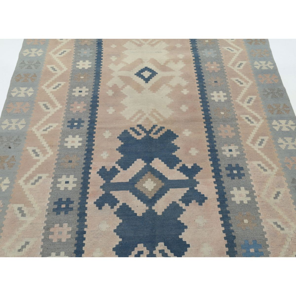 Kafkaas 5x7 Hand Woven Washable Wool Rug - Soft Hues