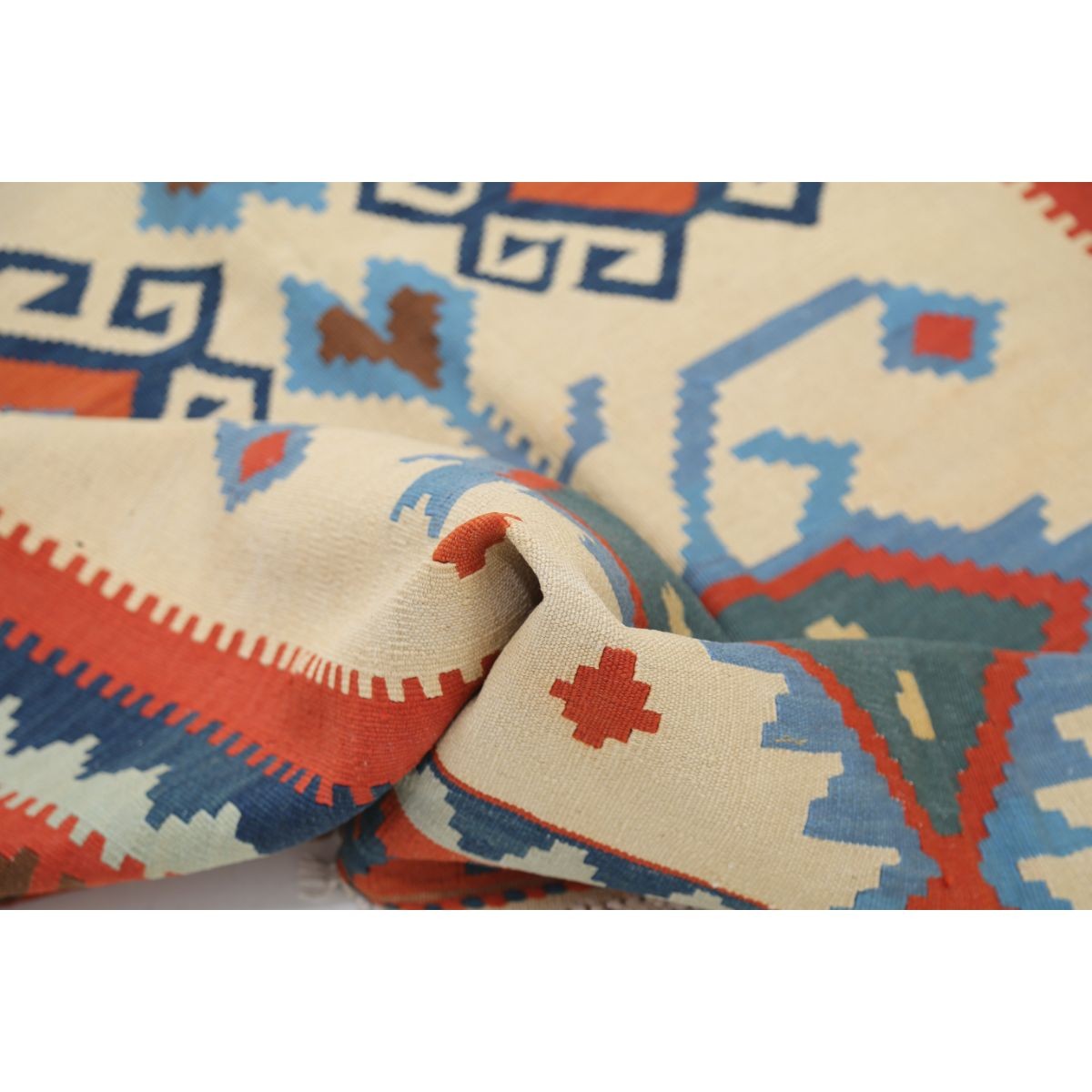 Kafkaas 5x7 Hand Woven Washable Wool Rug - Colorful