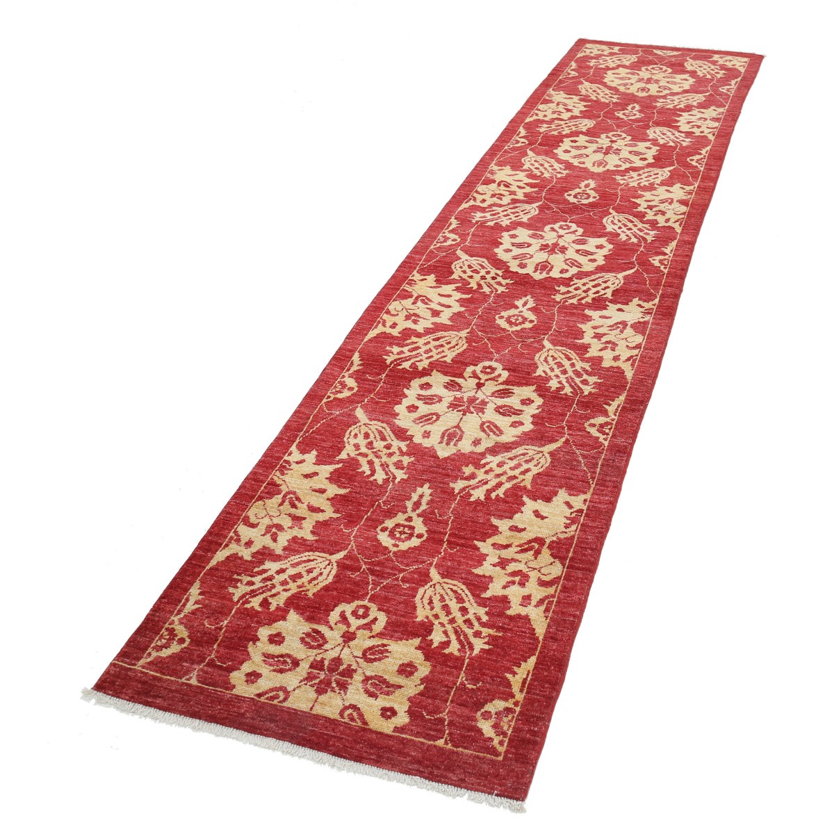 Modcar 3x11 Handmade Double Knotted Washable Wool Runner - Colorful