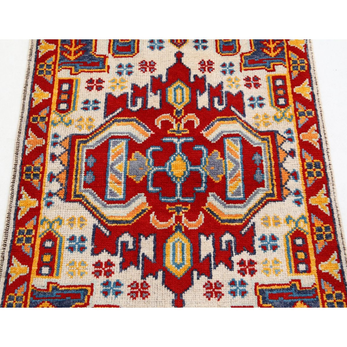 Revival 3x4 Handmade Double Knotted Washable Wool Rug - Colorful