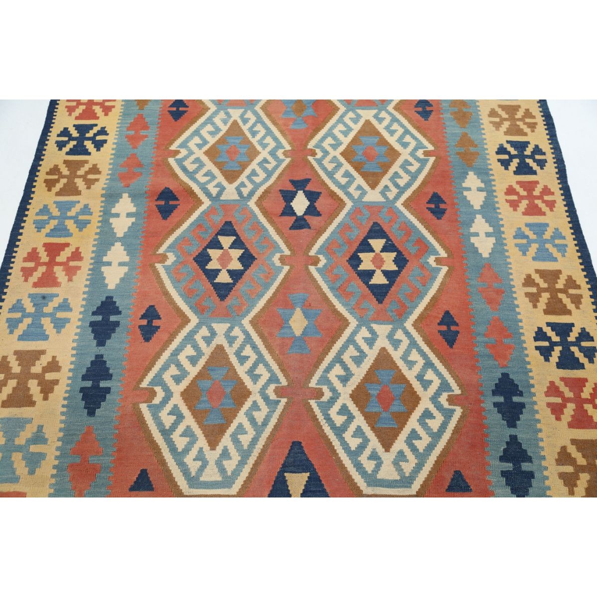 Kafkaas 5x7 Hand Woven Washable Wool Rug - Colorful