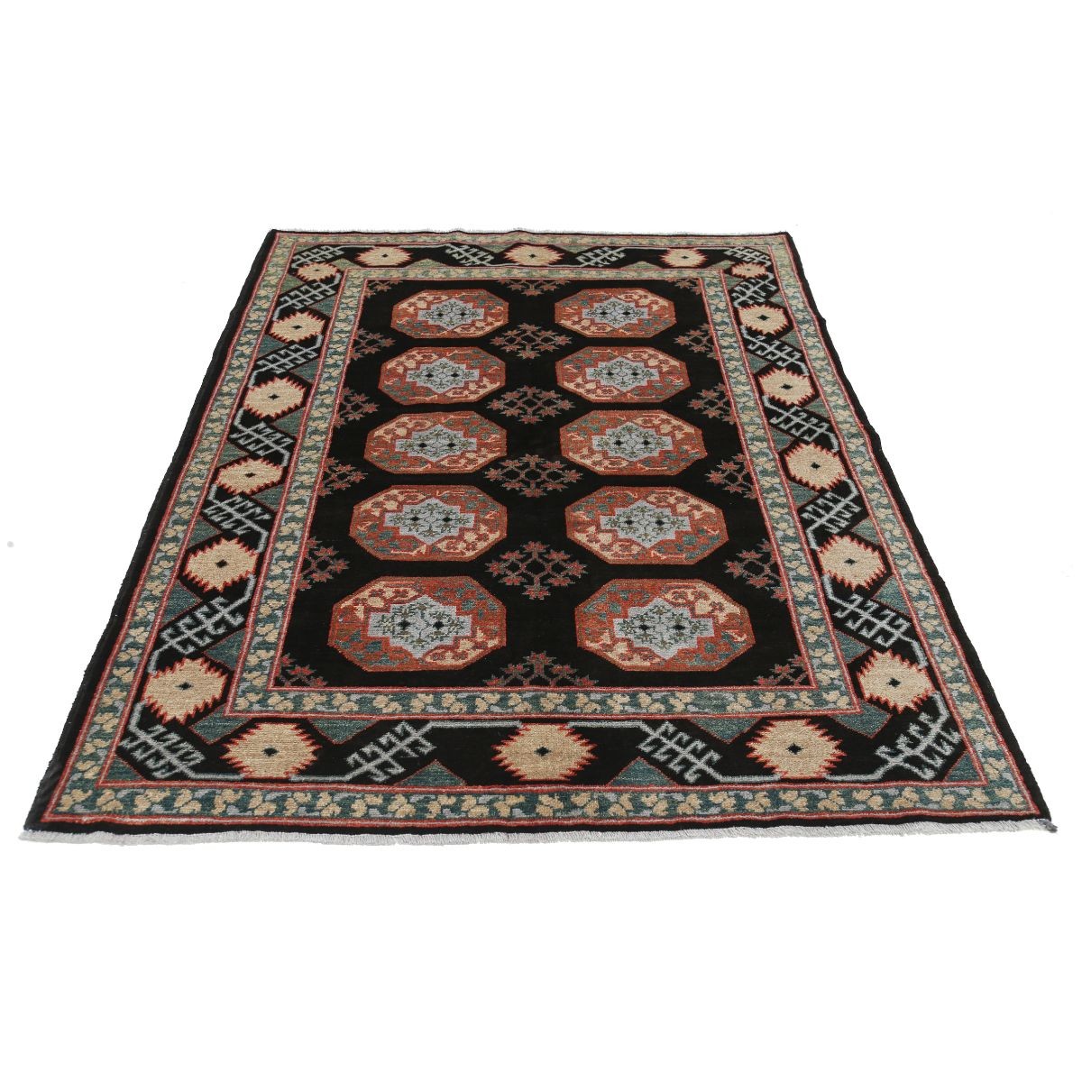 Revival 5x7 Handmade Double Knotted Washable Wool Rug - Colorful