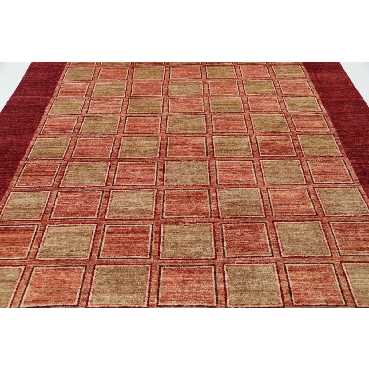 Modcar 8x10 Handmade Double Knotted Washable Wool Rug - Colorful