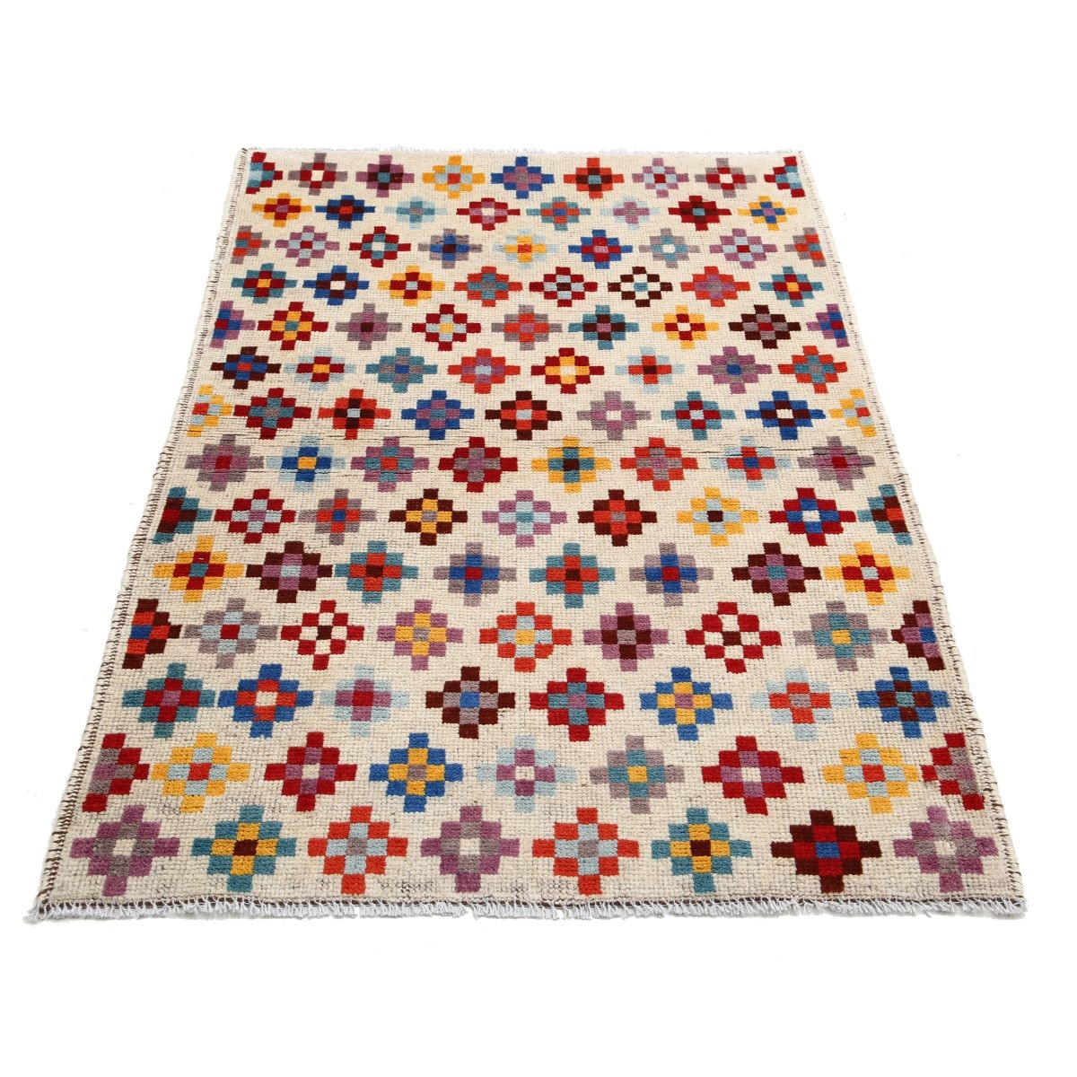 Revival 3x5 Handmade Double Knotted Washable Wool Rug - Colorful
