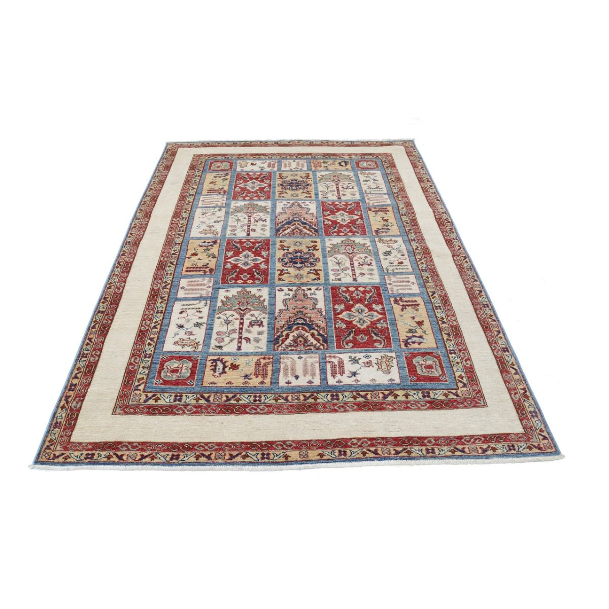 Bakhtiari 6x8 Handmade Double Knotted Washable Wool Rug - Colorful