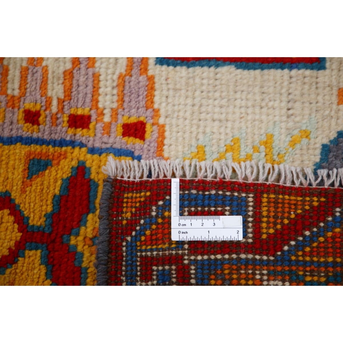 Revival 3x4 Handmade Double Knotted Washable Wool Rug - Colorful
