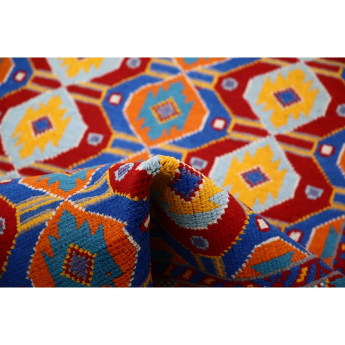 Revival 3x5 Handmade Double Knotted Washable Wool Rug - Colorful
