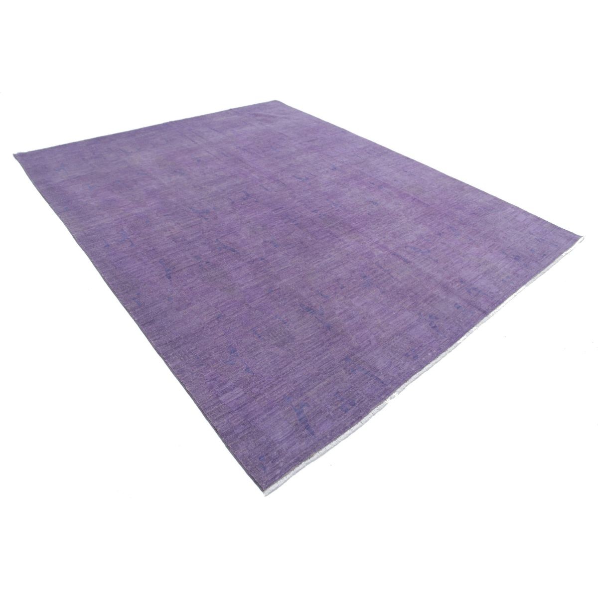 Overdye 8x10 Handmade Double Knotted Washable Wool Rug - Monochormatic