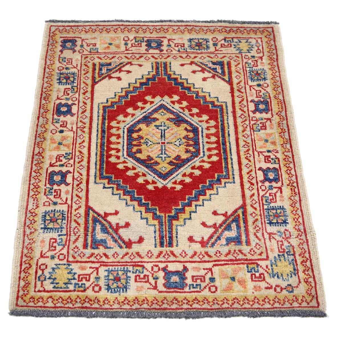 Revival 2x3 Handmade Double Knotted Washable Wool Rug - Colorful