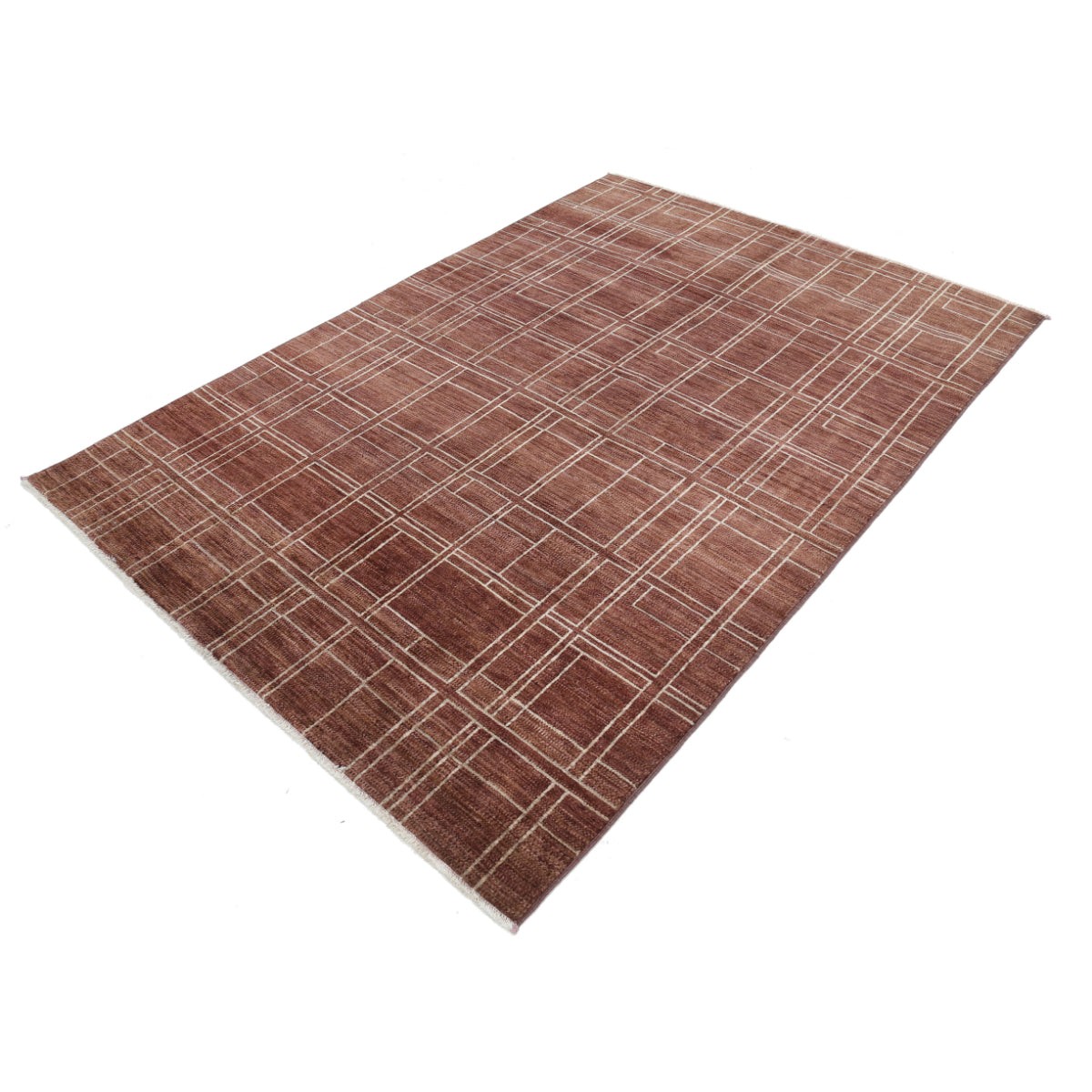 Modcar 5x8 Handmade Double Knotted Washable Wool Rug - Colorful