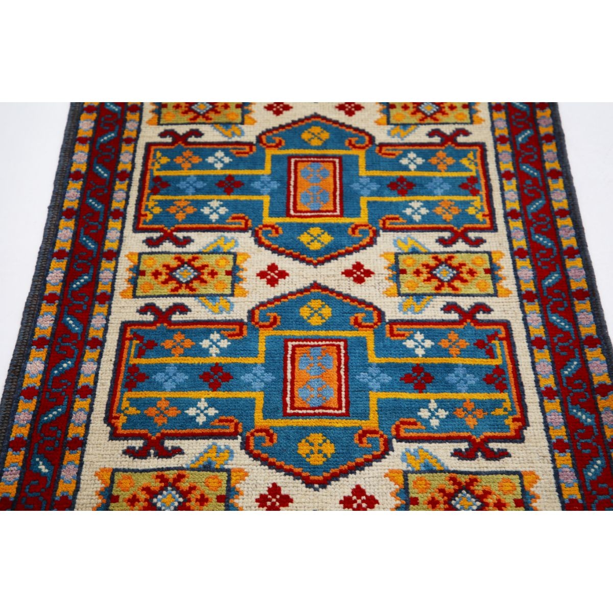 Revival 3x4 Handmade Double Knotted Washable Wool Rug - Colorful
