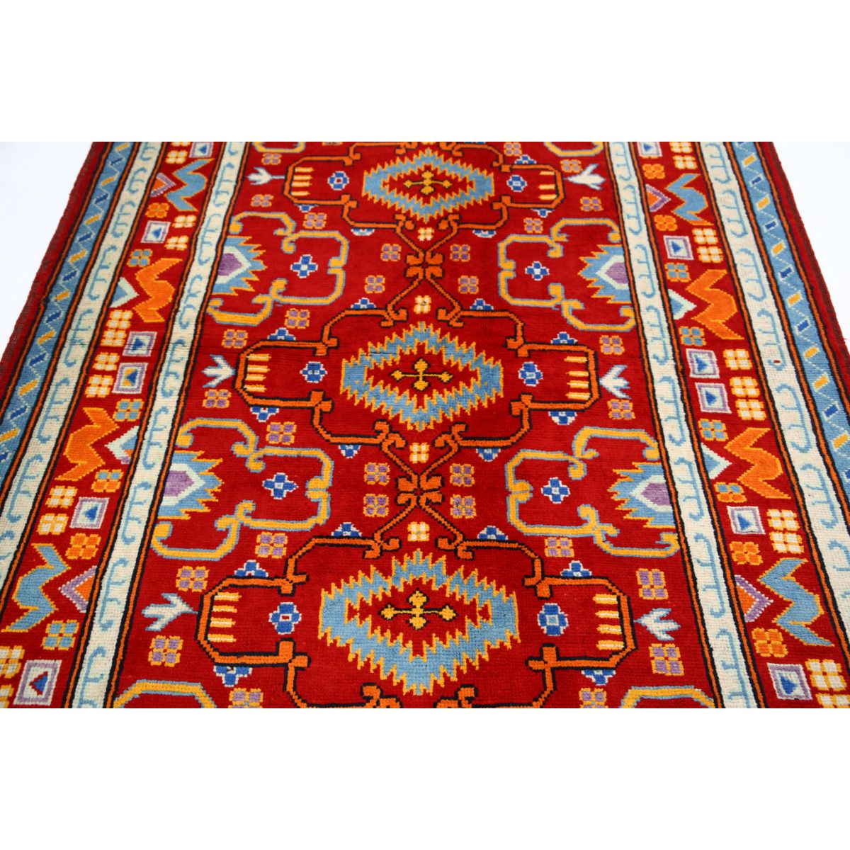 Revival 6x8 Handmade Double Knotted Washable Wool Rug - Colorful