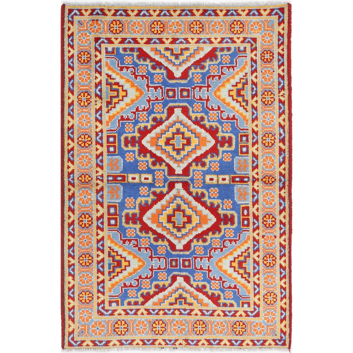 Revival 3x5 Handmade Double Knotted Washable Wool Rug - Colorful