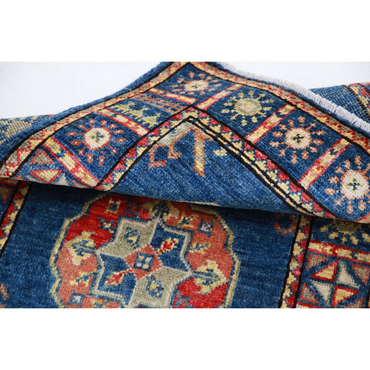 Revival 2x3 Handmade Double Knotted Washable Wool Rug - Colorful