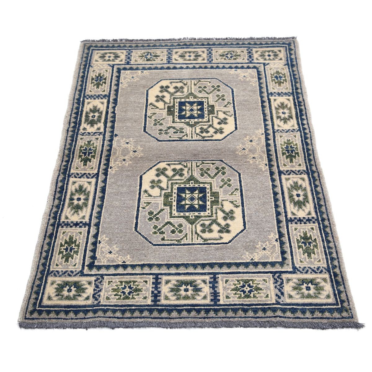 Revival 3x4 Handmade Double Knotted Washable Wool Rug - Colorful