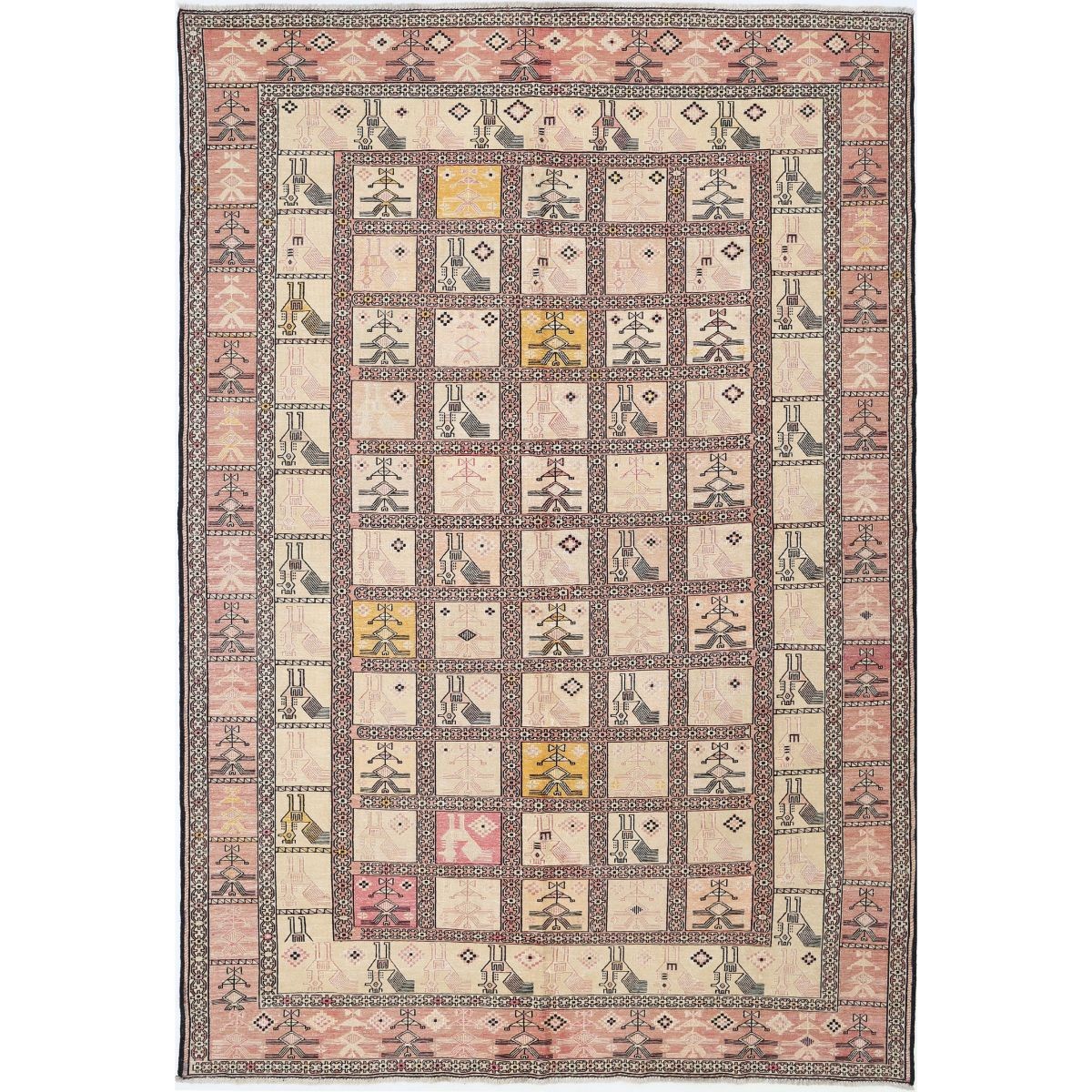 Silki 6x9 Hand Woven Washable Silk Rug - Colorful