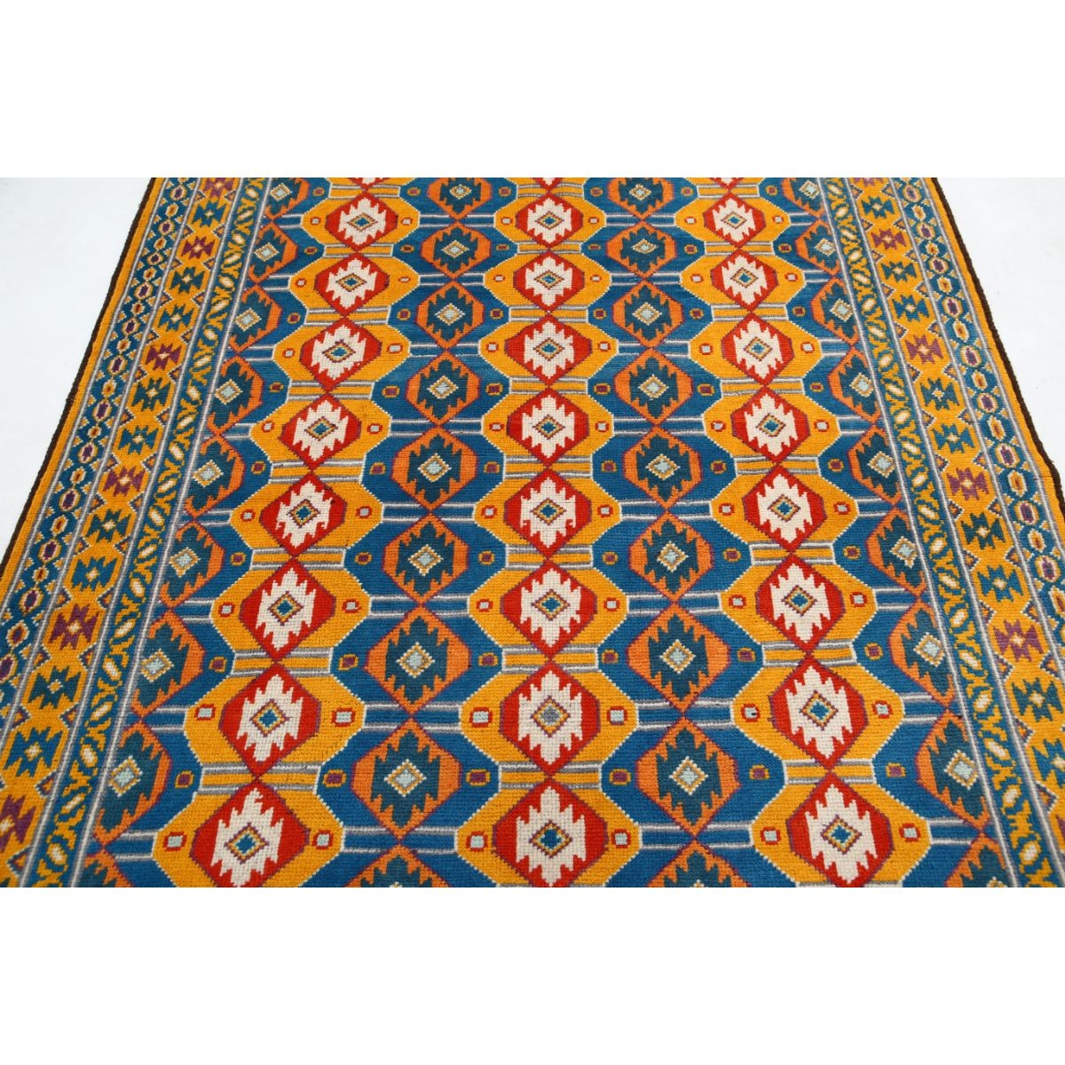 Revival 6x8 Handmade Double Knotted Washable Wool Rug - Colorful