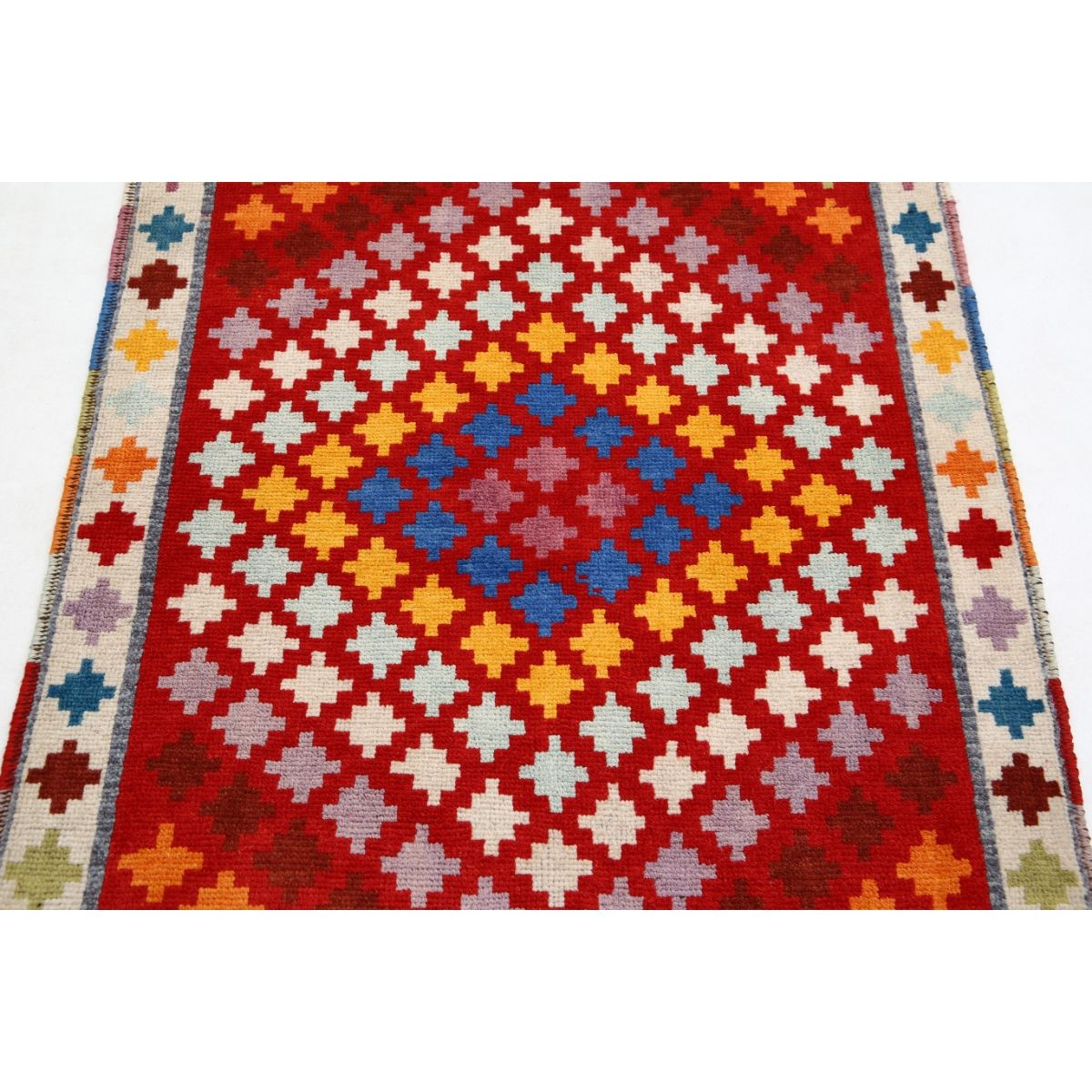 Revival 3x5 Handmade Double Knotted Washable Wool Rug - Colorful