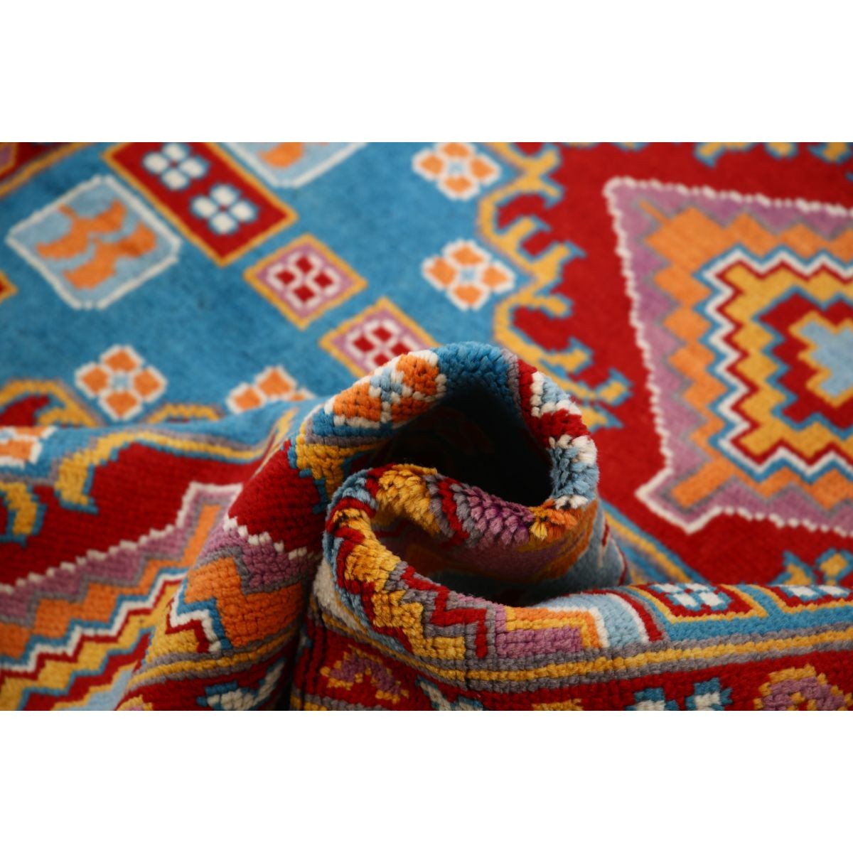 Revival 5x7 Handmade Double Knotted Washable Wool Rug - Colorful
