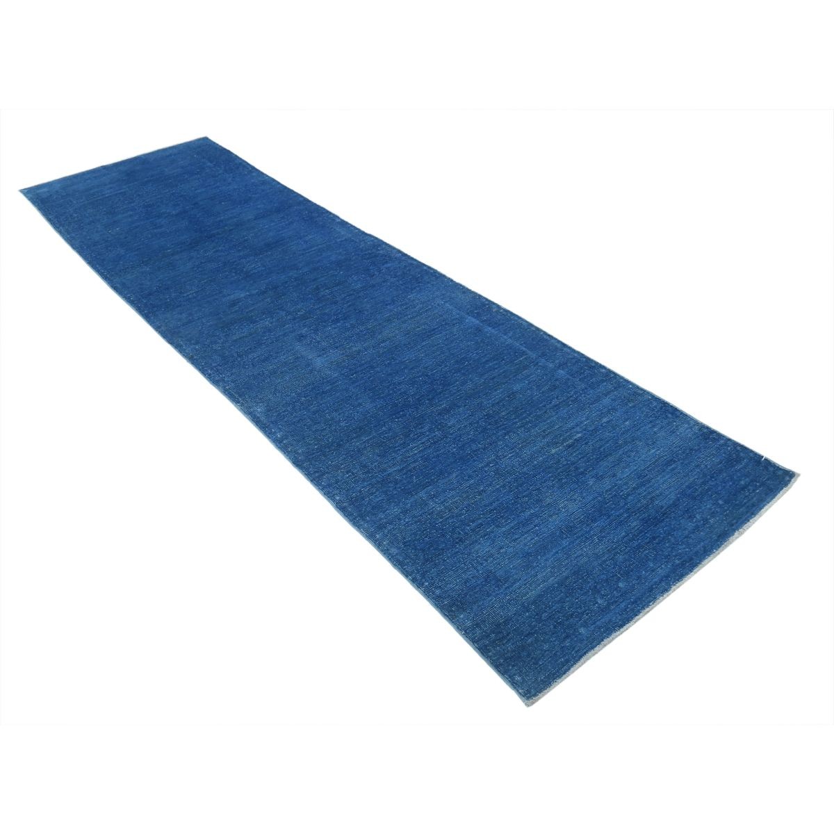 Overdye 3x10 Handmade Double Knotted Washable Wool Runner - Monochormatic