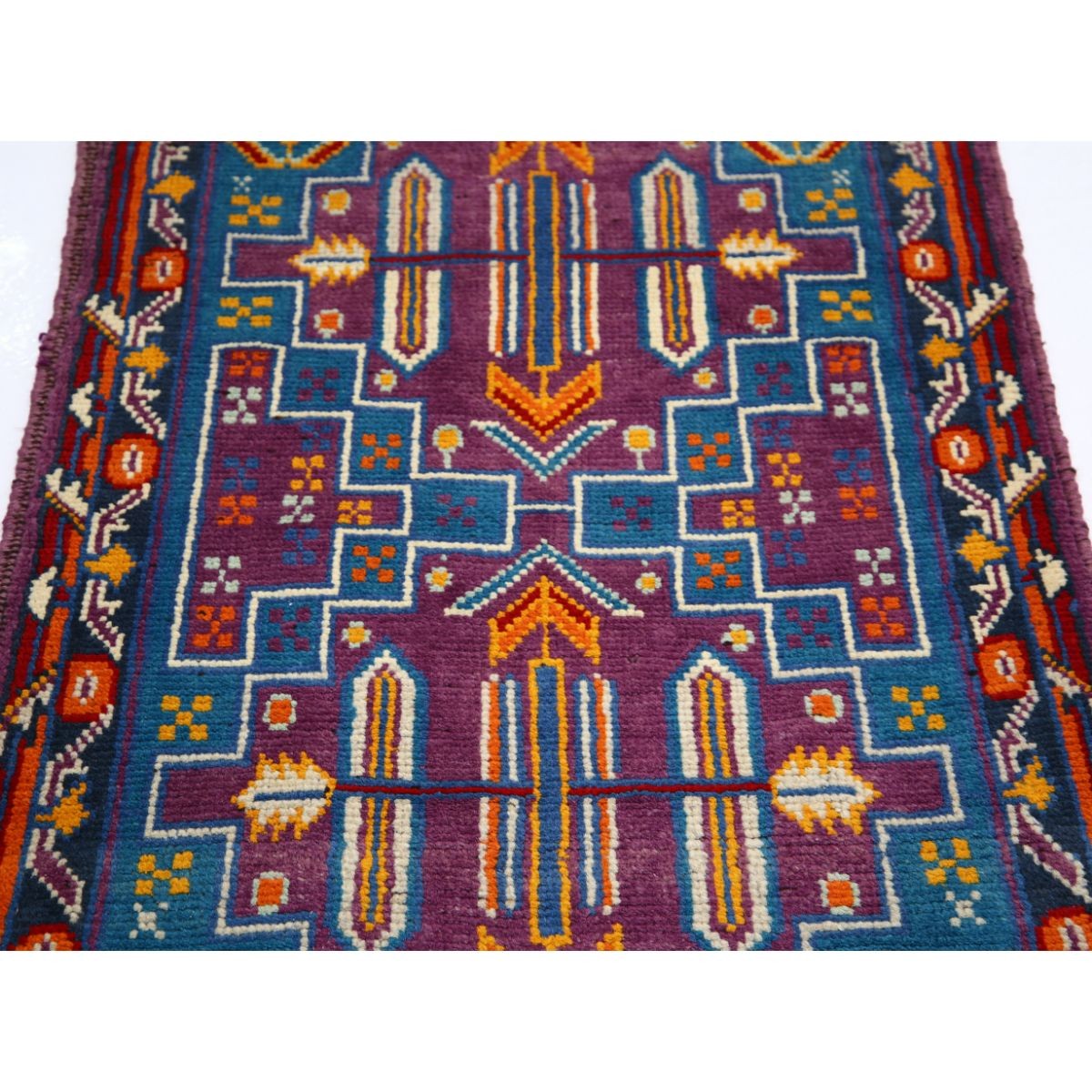 Revival 3x4 Handmade Double Knotted Washable Wool Rug - Colorful