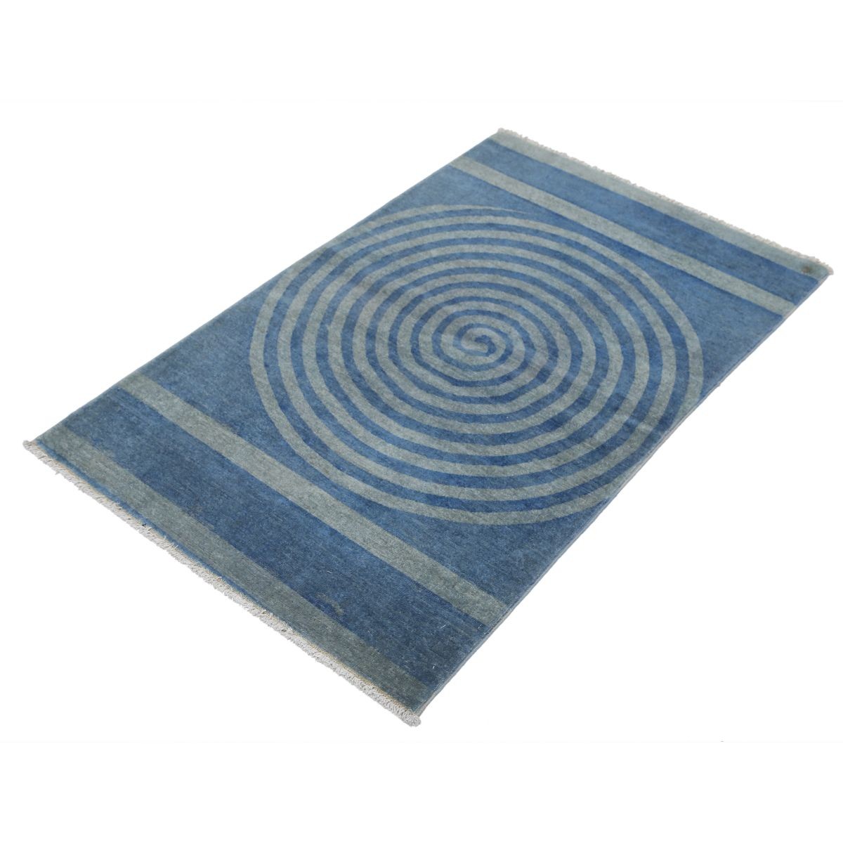 Overdye 3x4 Handmade Double Knotted Washable Wool Rug - Monochormatic