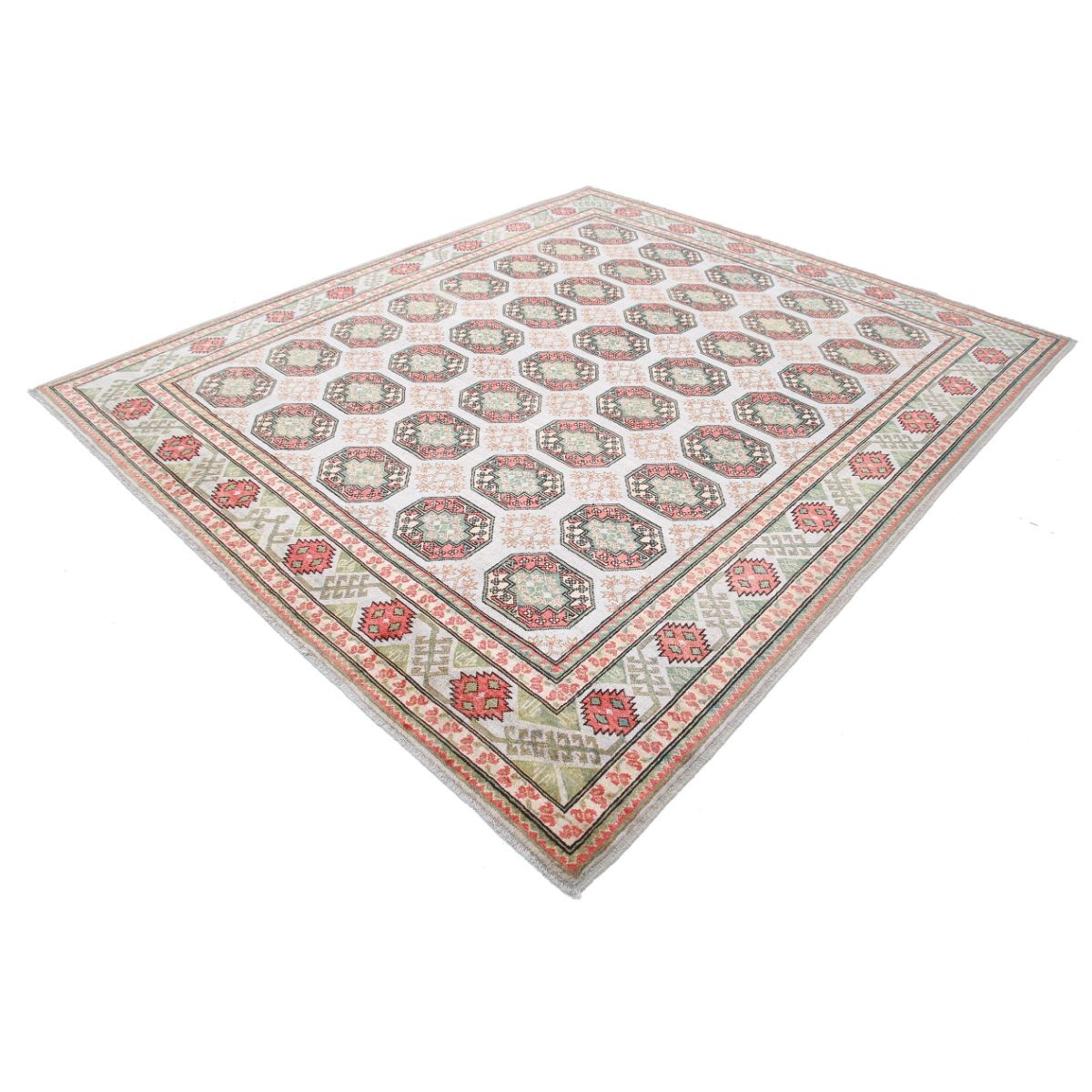 Revival 8x10 Handmade Double Knotted Washable Wool Rug - Colorful