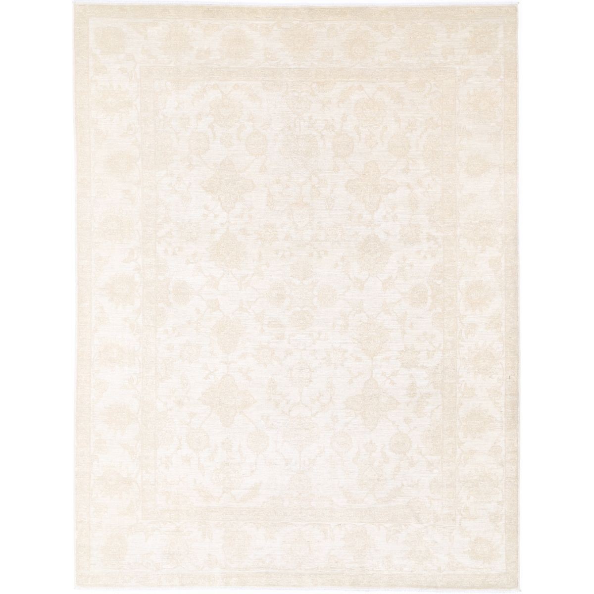 Serenity 9x12 Hand-Knotted Washable Wool Rug - Soft Hues
