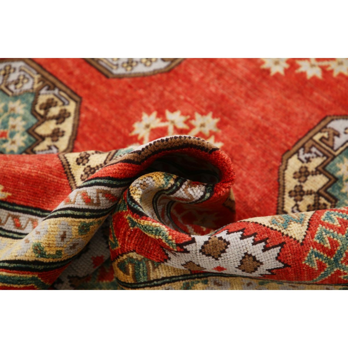 Revival 6x8 Handmade Double Knotted Washable Wool Rug - Colorful