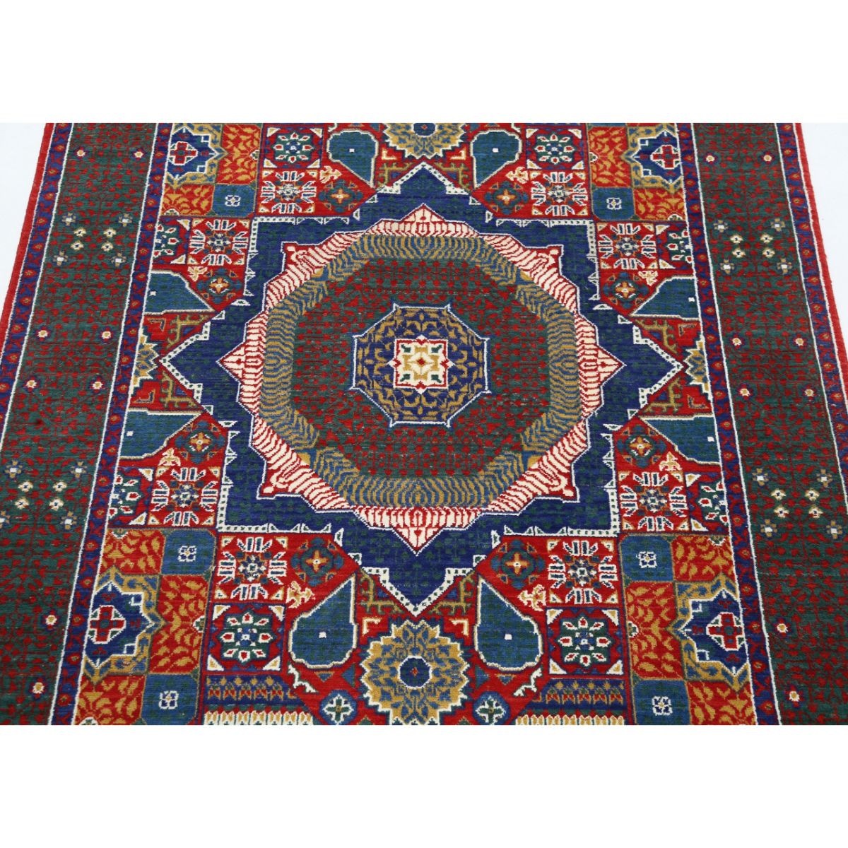 Gulshan 4x6 Machine-Made Washable Wool Rug - Colorful