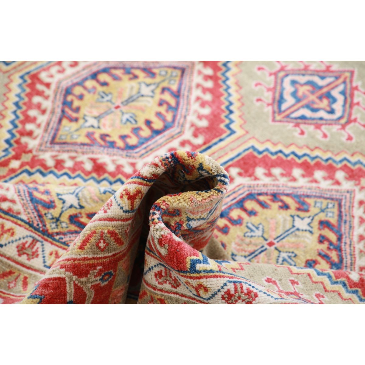 Revival 8x10 Handmade Double Knotted Washable Wool Rug - Colorful