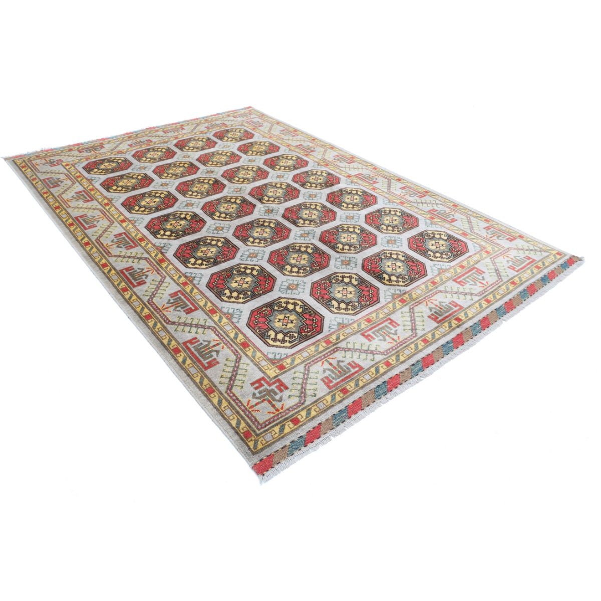 Revival 7x10 Handmade Double Knotted Washable Wool Rug - Colorful