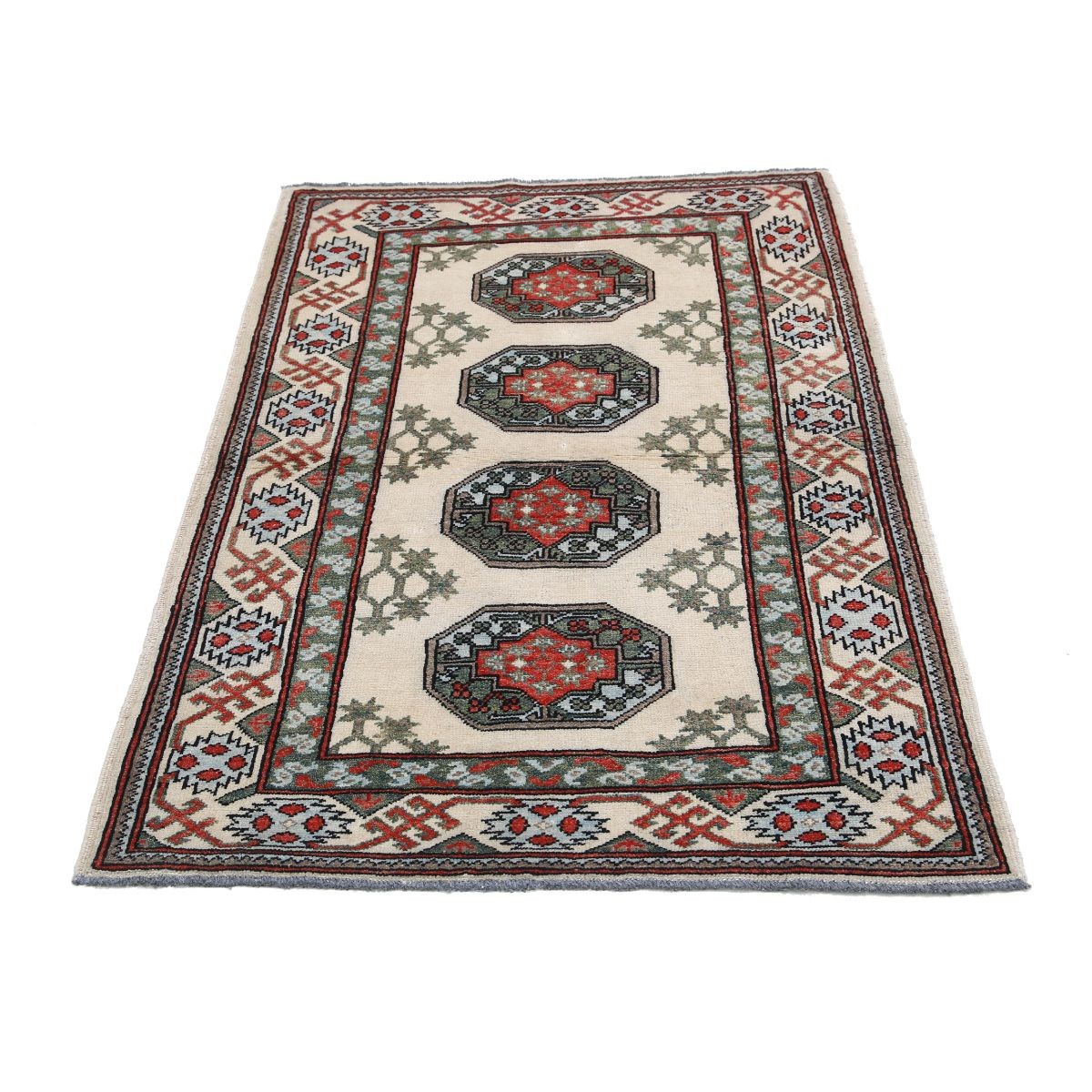Revival 3x5 Handmade Double Knotted Washable Wool Rug - Colorful