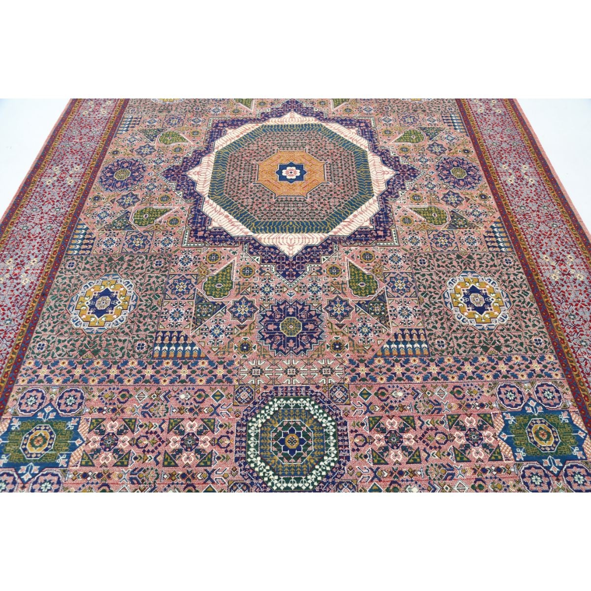 Gulshan 8x12 Machine-Made Washable Wool Rug - Colorful