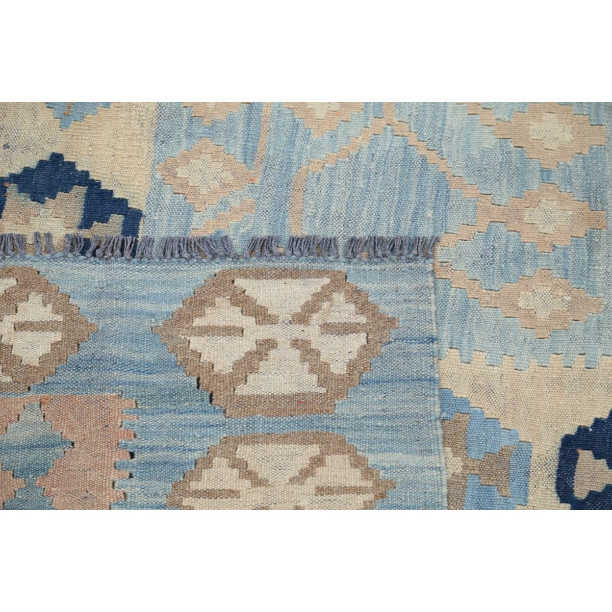 Kafkaas 7x10 Hand Woven Washable Wool Rug - Soft Hues