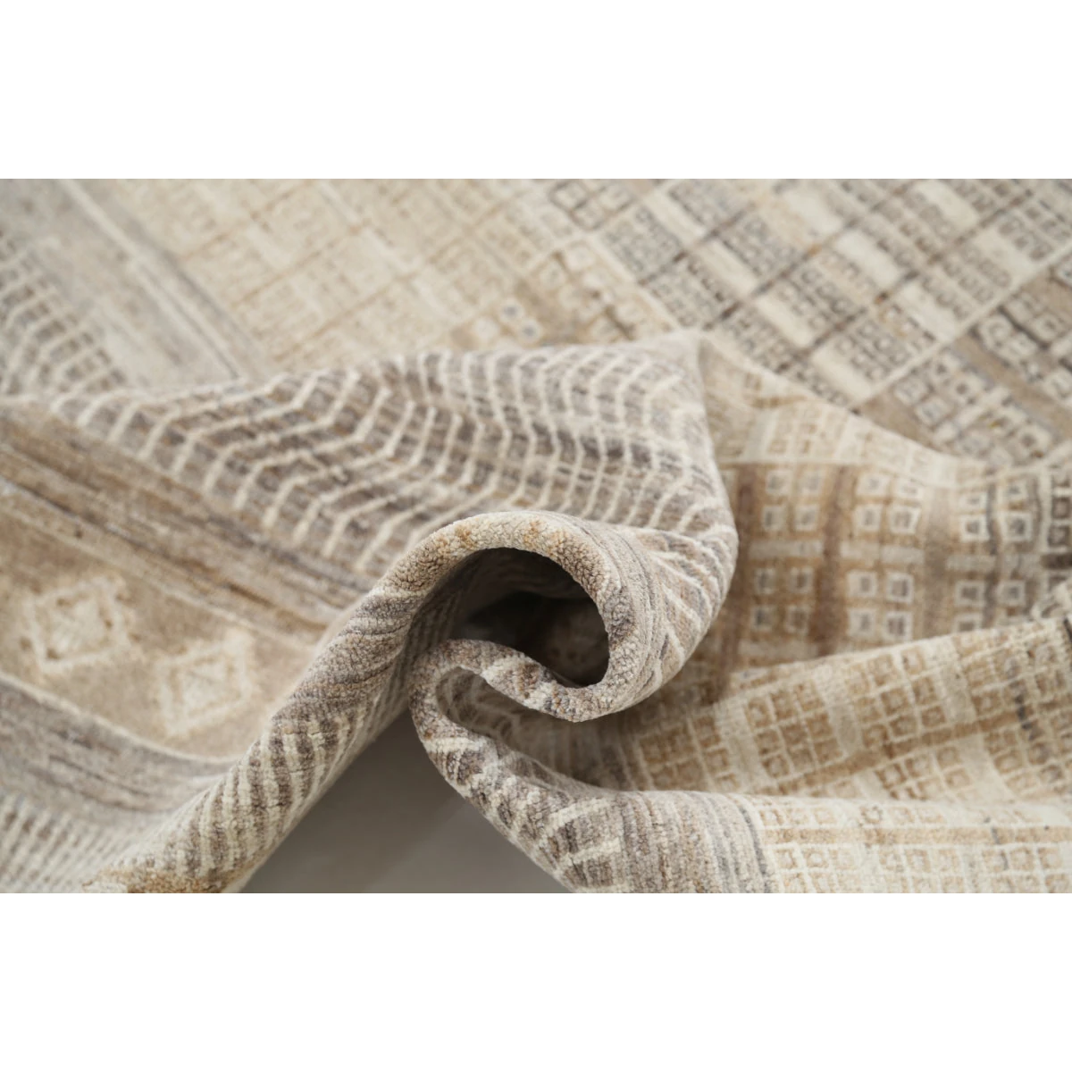 Modcar 5x6 Handmade Double Knotted Washable Wool Rug - Colorful