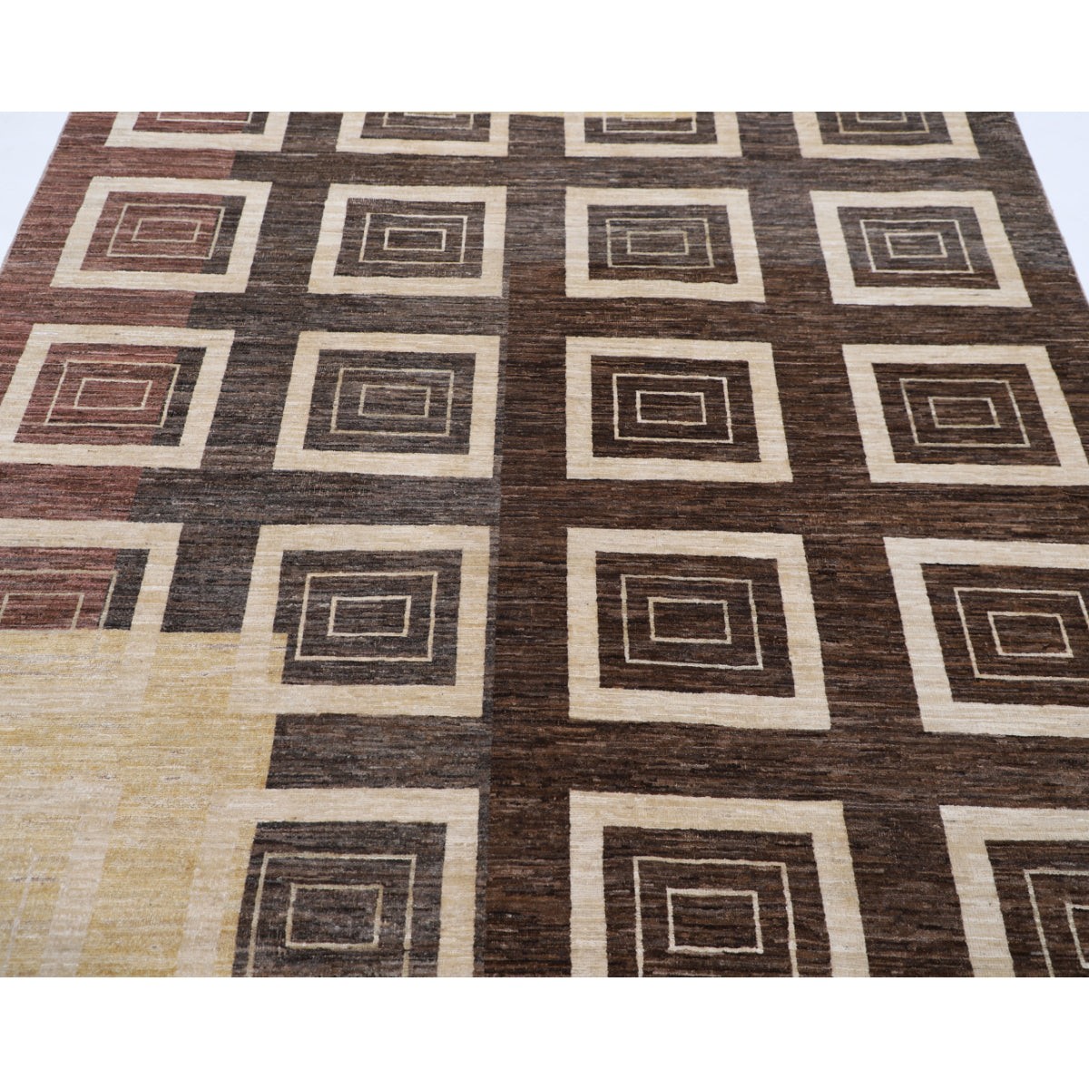 Modcar 6x8 Handmade Double Knotted Washable Wool Rug - Colorful