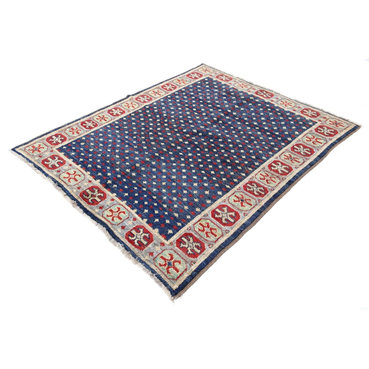 Revival 5x6 Handmade Double Knotted Washable Wool Rug - Colorful