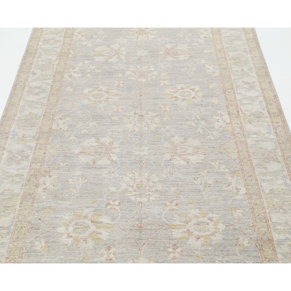 Serenity 4x14 Handmade Double Knotted Washable Wool Runner - Soft Hues