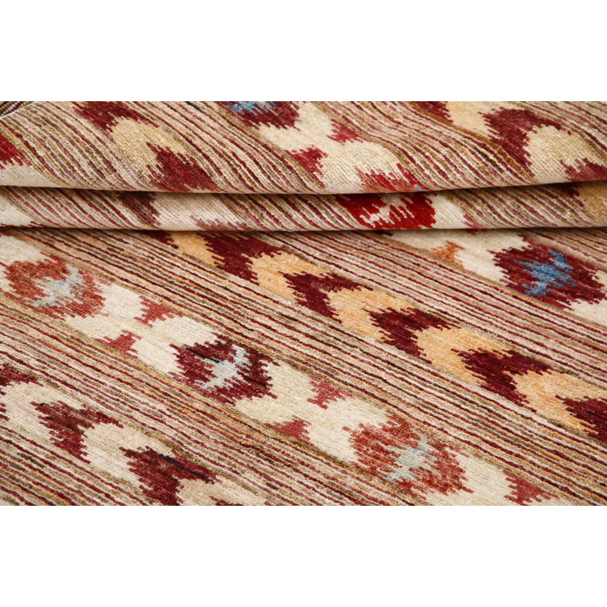 Modcar 6x9 Handmade Double Knotted Washable Wool Rug - Colorful