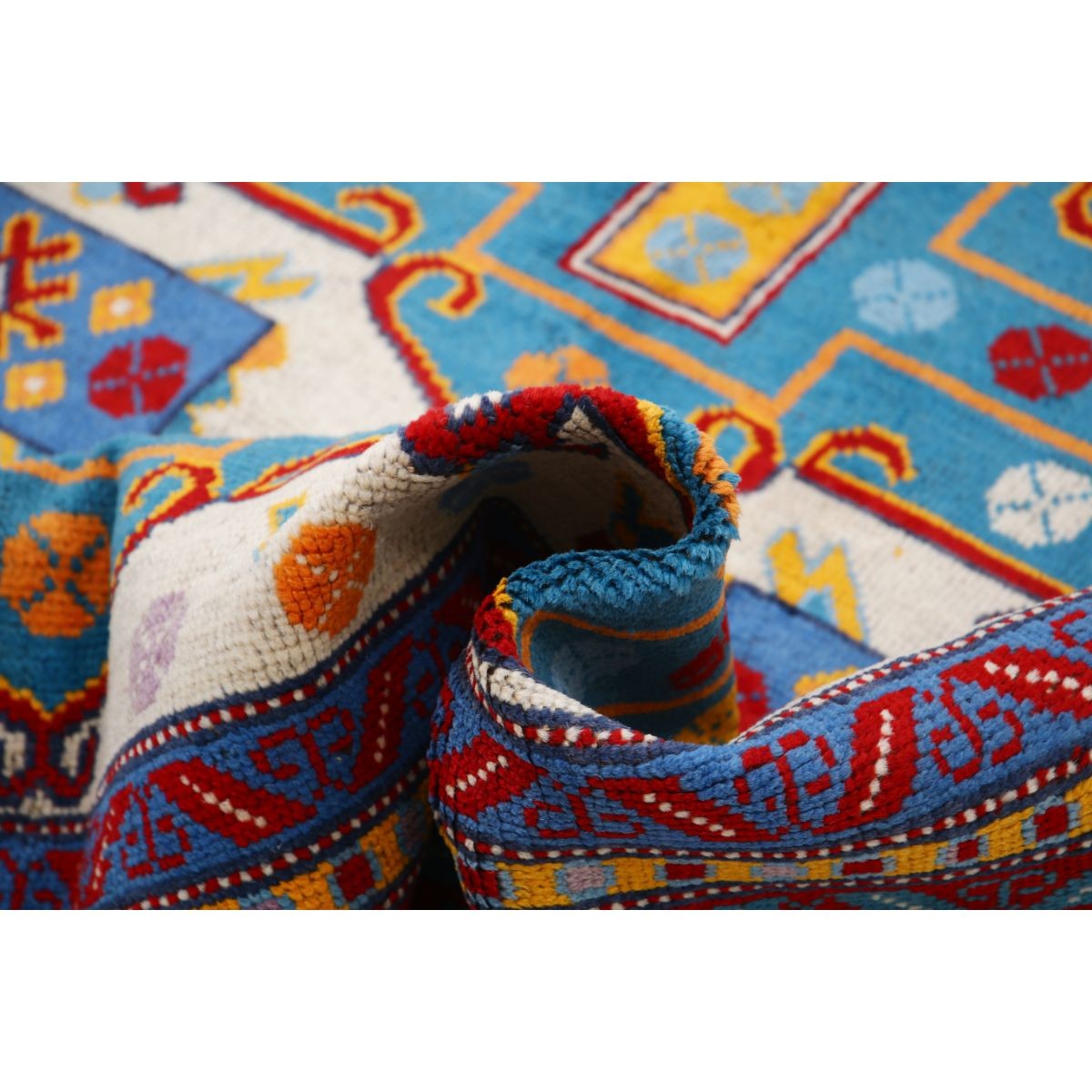 Revival 6x8 Handmade Double Knotted Washable Wool Rug - Colorful