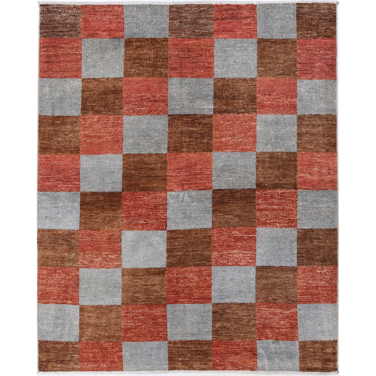 Modcar 5x6 Handmade Double Knotted Washable Wool Rug - Colorful