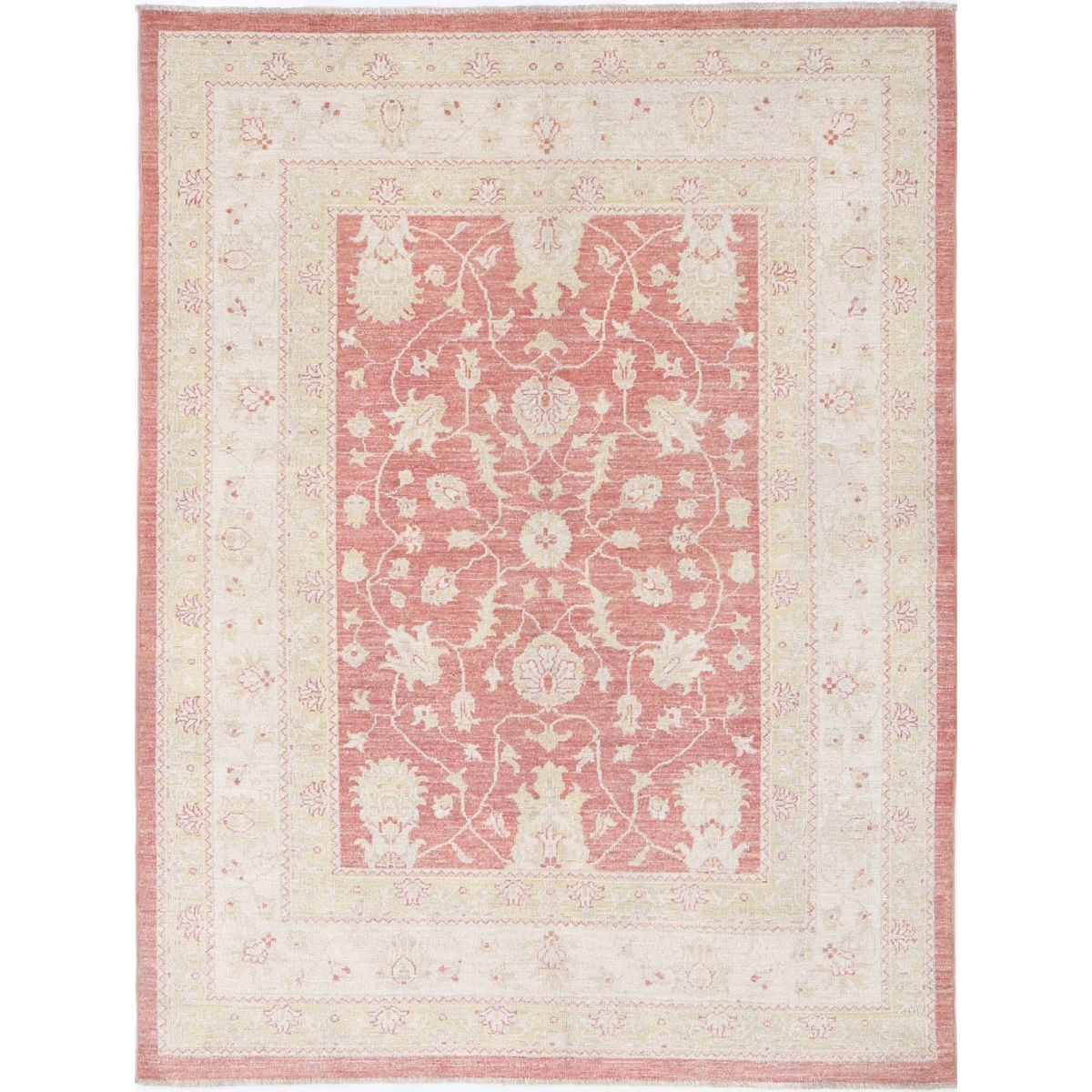 Ziegler 5x6 Handmade Double Knotted Washable Wool Rug - Soft Hues