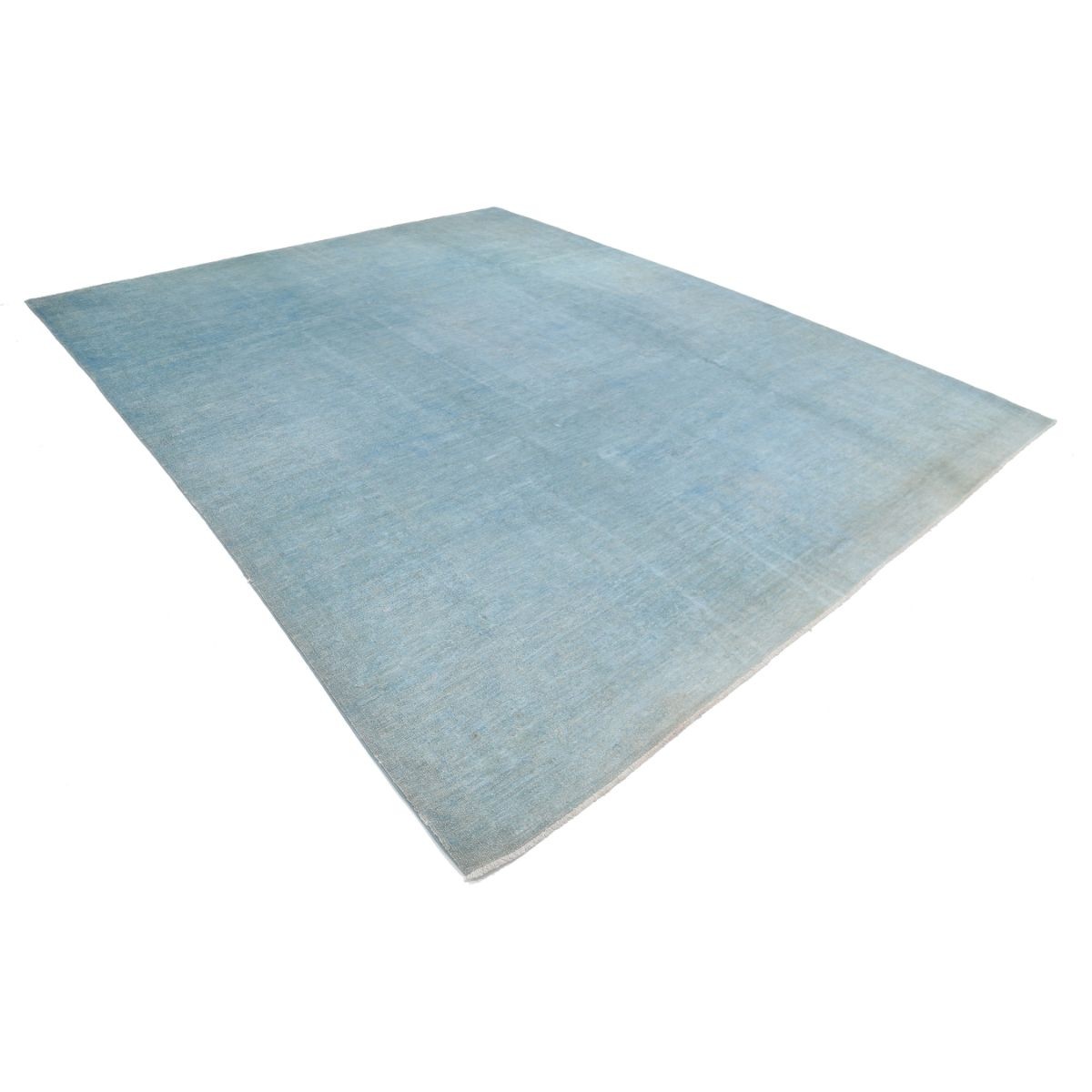 Overdye 10x13 Handmade Double Knotted Washable Wool Rug - Monochormatic