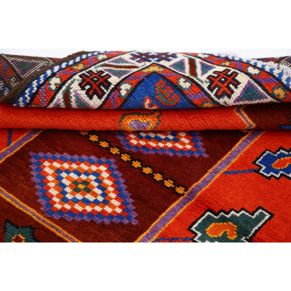 Revival 5x6 Handmade Double Knotted Washable Wool Rug - Colorful