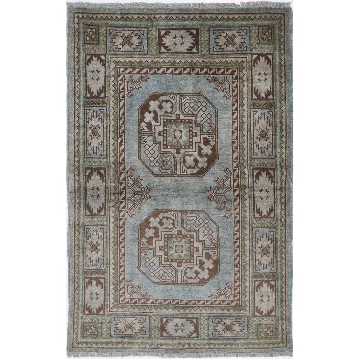 Revival 3x5 Handmade Double Knotted Washable Wool Rug - Colorful