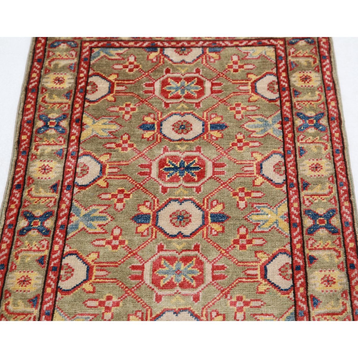 Revival 2x3 Handmade Double Knotted Washable Wool Rug - Colorful