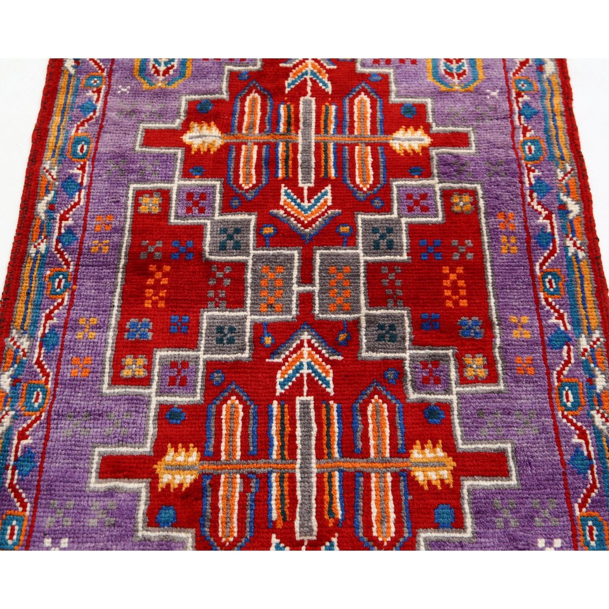 Revival 3x4 Handmade Double Knotted Washable Wool Rug - Colorful