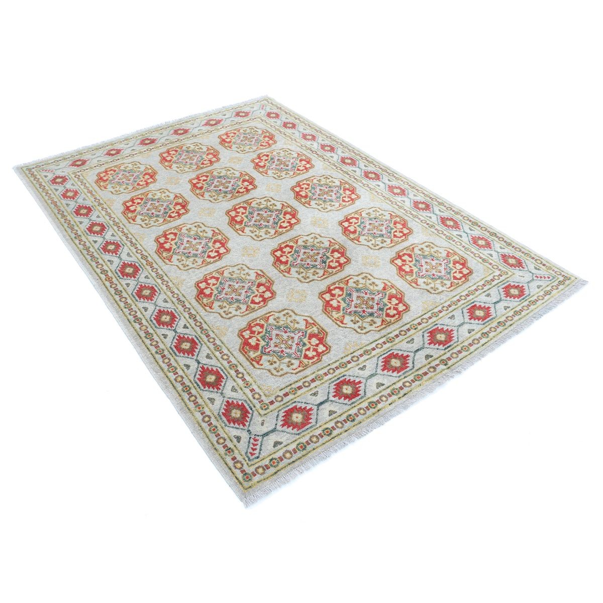 Revival 5x7 Handmade Double Knotted Washable Wool Rug - Colorful