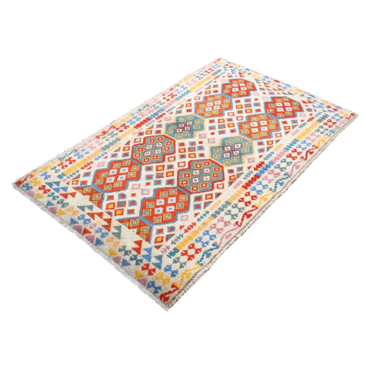 Revival 3x5 Handmade Double Knotted Washable Wool Rug - Colorful